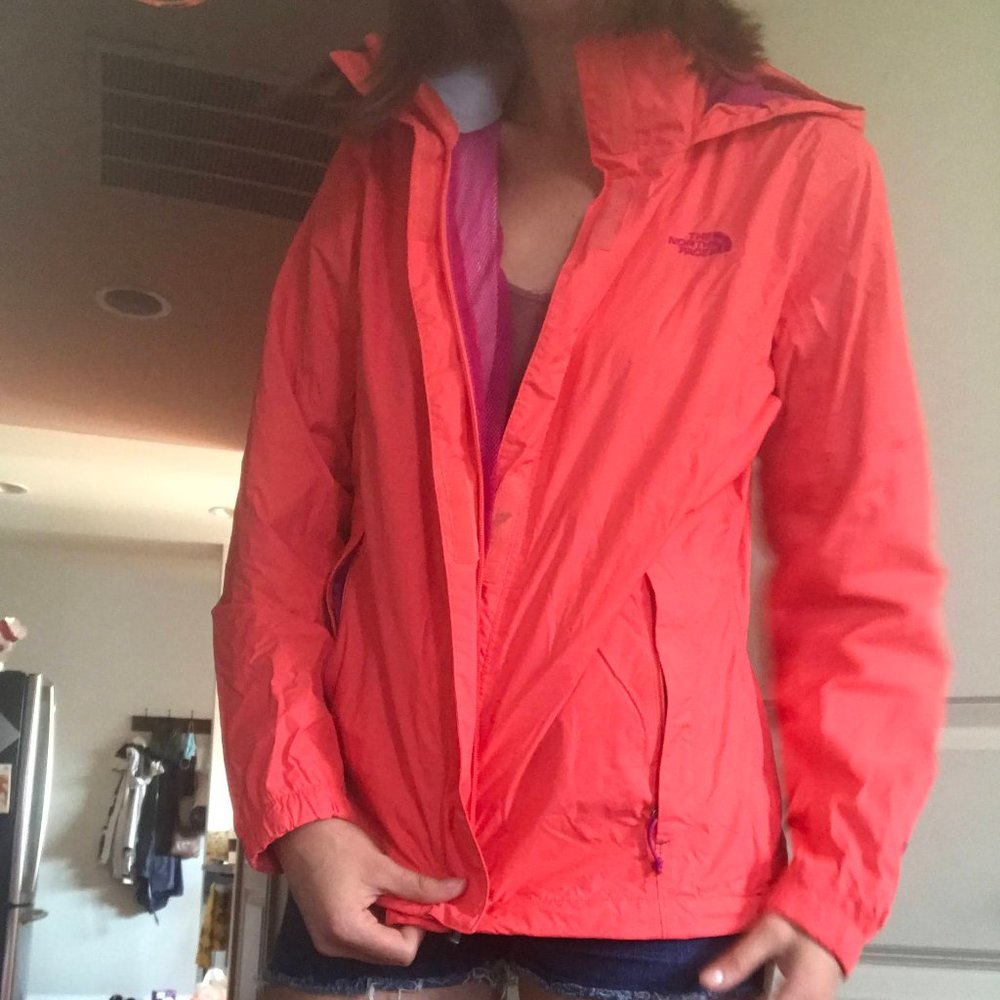 North Face Rain Jacket Cayenne Red